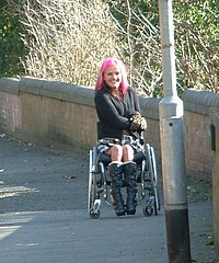 Leah Caprice Wheelchair Flashing