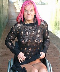 Leah Caprice Wheelchair Flashing