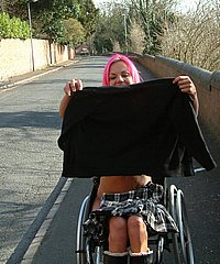Leah Caprice Wheelchair Flashing