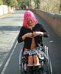 Leah Caprice Wheelchair Flashing