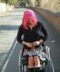 Leah Caprice Wheelchair Flashing