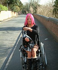 Leah Caprice Wheelchair Flashing