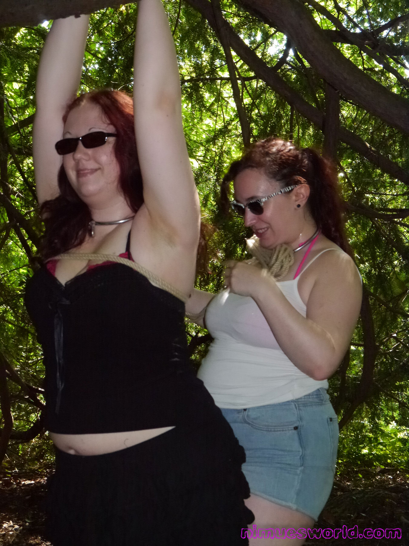 Lesbian Amateur BBW Outdoors